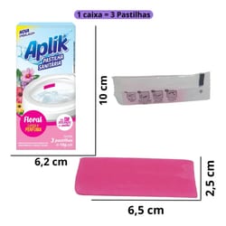Pastilha Adesiva Aplik Floral CX 3UN — foto 1