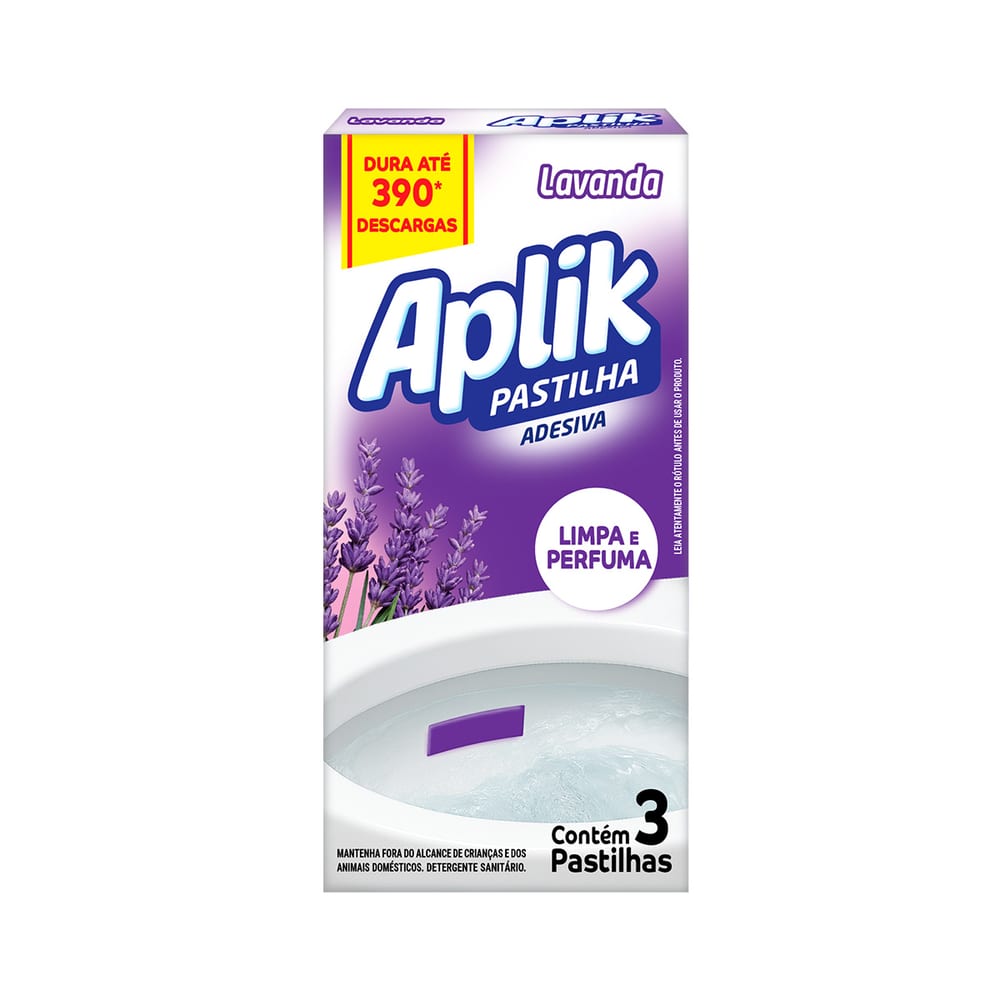 Pastilha Adesiva Aplik Lavanda CX 3UN