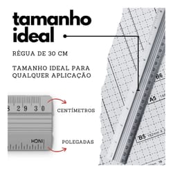 Regua de Aluminio 30 CM — foto 4