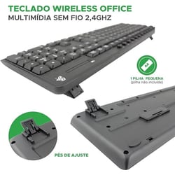 Teclado sem Fio 2,4GHZ Office TW-500 015-0081 Chip Sce — foto 3