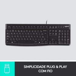 Teclado USB Logitech K120 c/Fio — foto 2