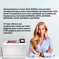 Toner Compatível HP W2020A 414A Preto sem Chip Evolut — foto 5