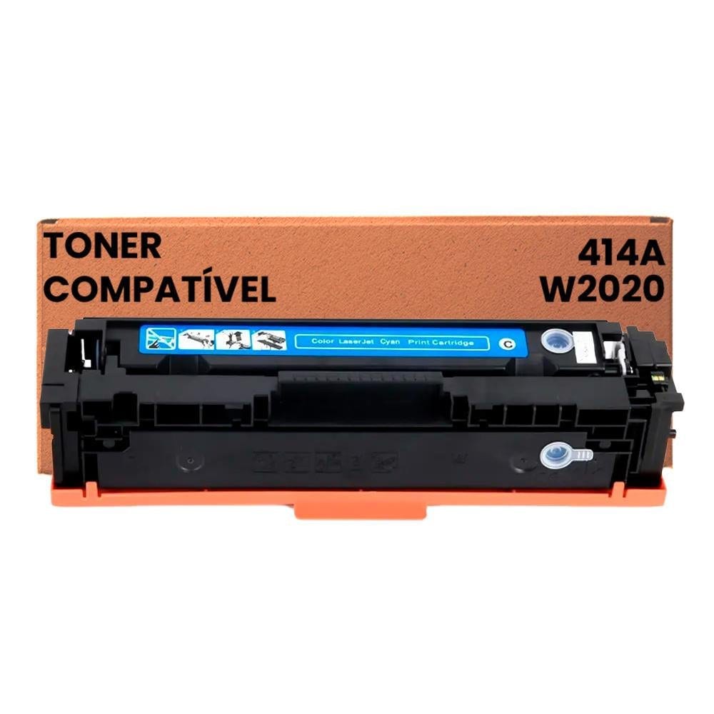 Toner Compatível HP W2021A 414A Ciano com Chip Premium