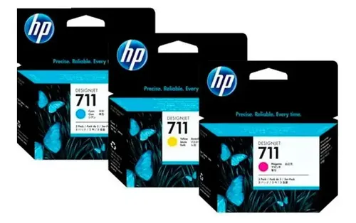 Pack Cartucho De Tinta C/ 3 Un HP 711 Orginal 3 Un 3X29Ml
