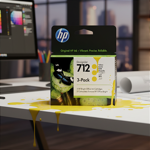 PACK CARTUCHO DE TINTA C/ 3 UN HP 711 ORGINAL AMARELO 3 UN 3X29ML