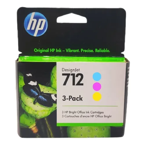 Pack Cartucho De Tinta C/ 3 Un HP 712 Orginal 3 Un 3X29Ml