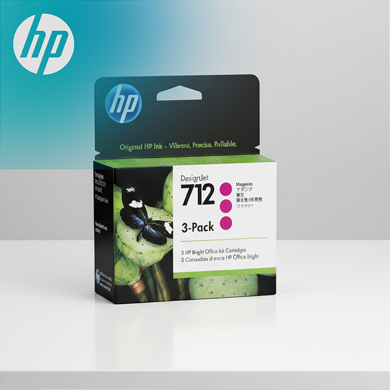 PACK CARTUCHO DE TINTA C/ 3 UN HP 712 ORGINAL MAGENTA 3 UN 3X29ML