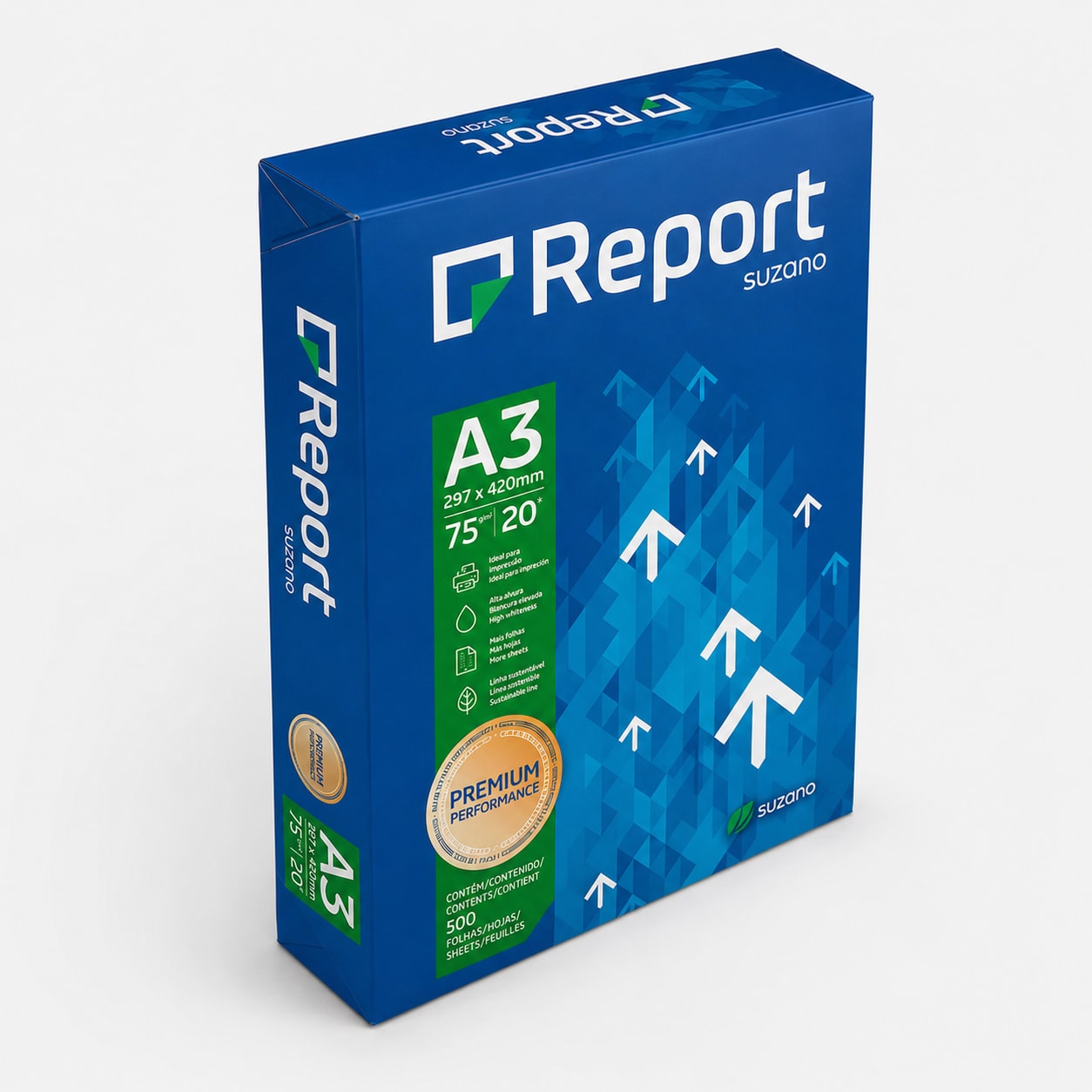 PAPEL A3 75GR. BRANCO REPORT PCT/500