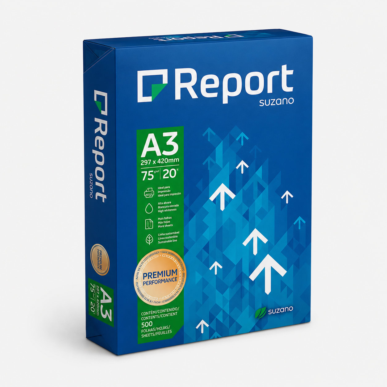 PAPEL A3 75GR. BRANCO REPORT PCT/500
