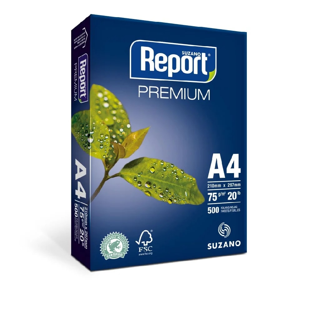 PAPEL A4 75 GR REPORT PCT/500 FOLHAS