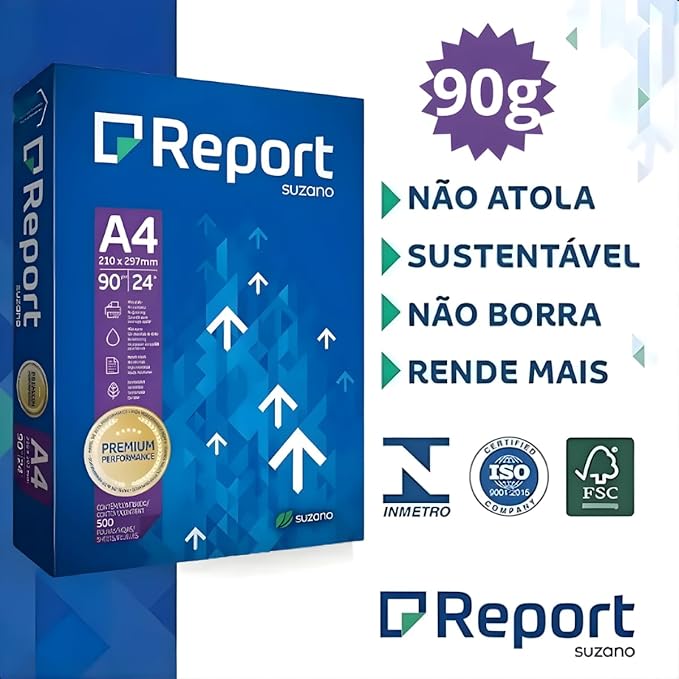 PAPEL A4 90GR. REPORT SUPER PCT/500 BRANCO