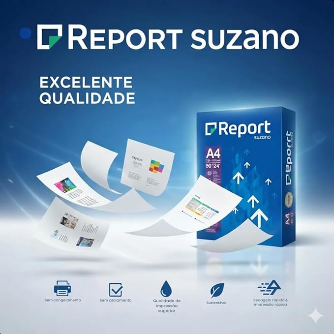 PAPEL A4 90GR. REPORT SUPER PCT/500 BRANCO