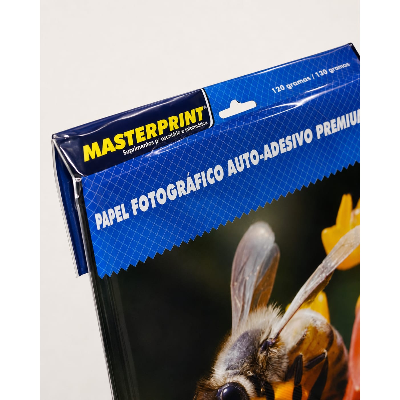 PAPEL FOTO GLOSSY AUTO ADESIVO PREMIUM 130G/M² A4 - 20FOLHAS DER 4
