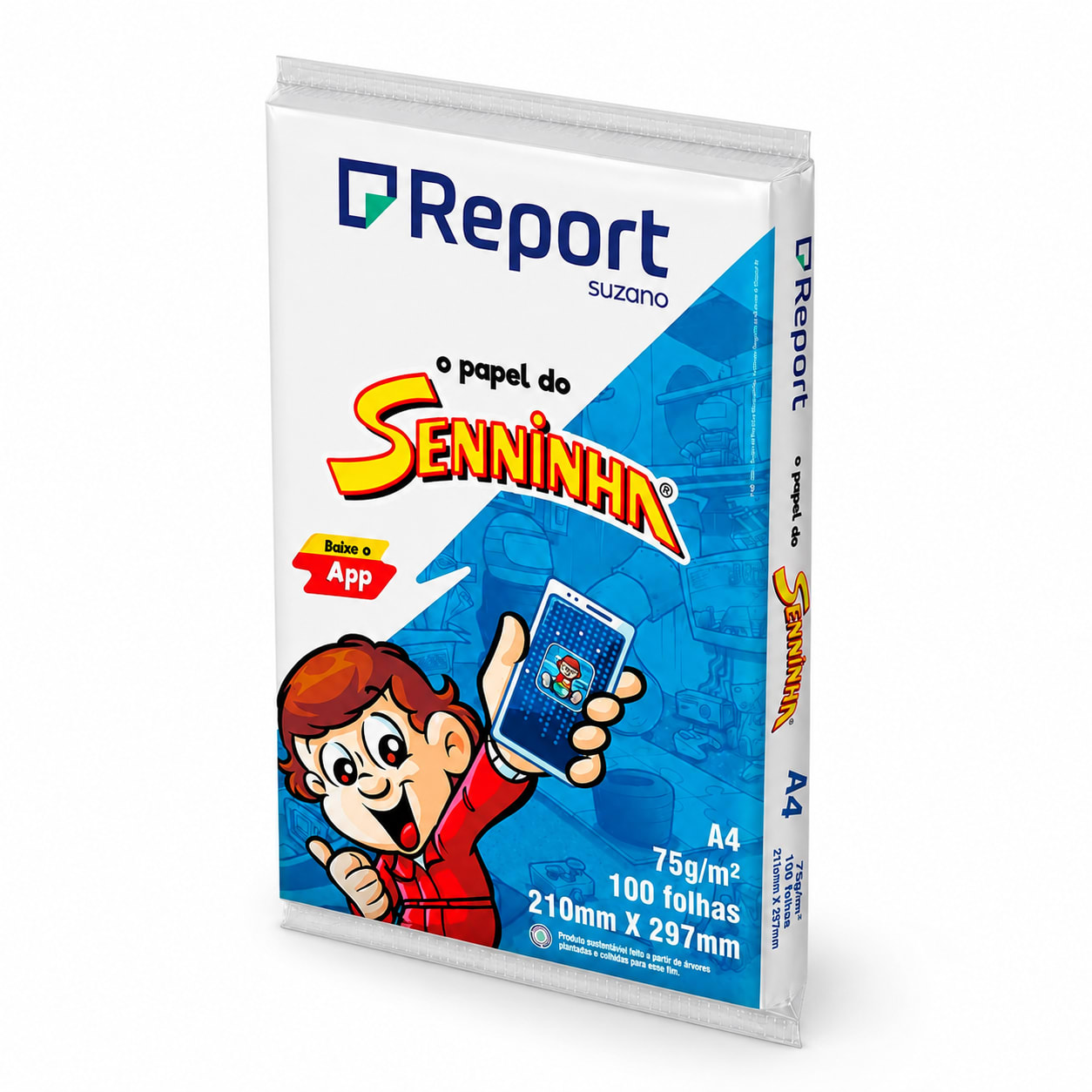 PAPEL SENNINHA A4 BRANCO PCT COM 100