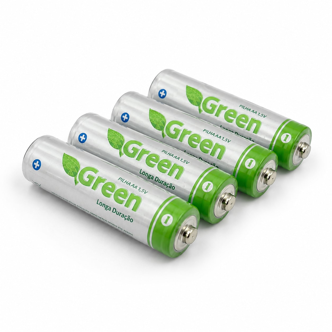PILHA ALCALINA AA GREEN R06P C/ 4 UNIDADES CHIP SC