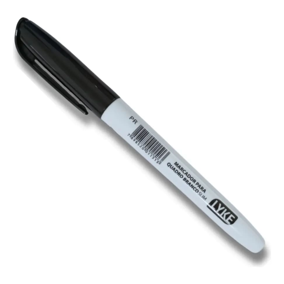 PINCEL QUADRO BRANCO SLIM PRETO