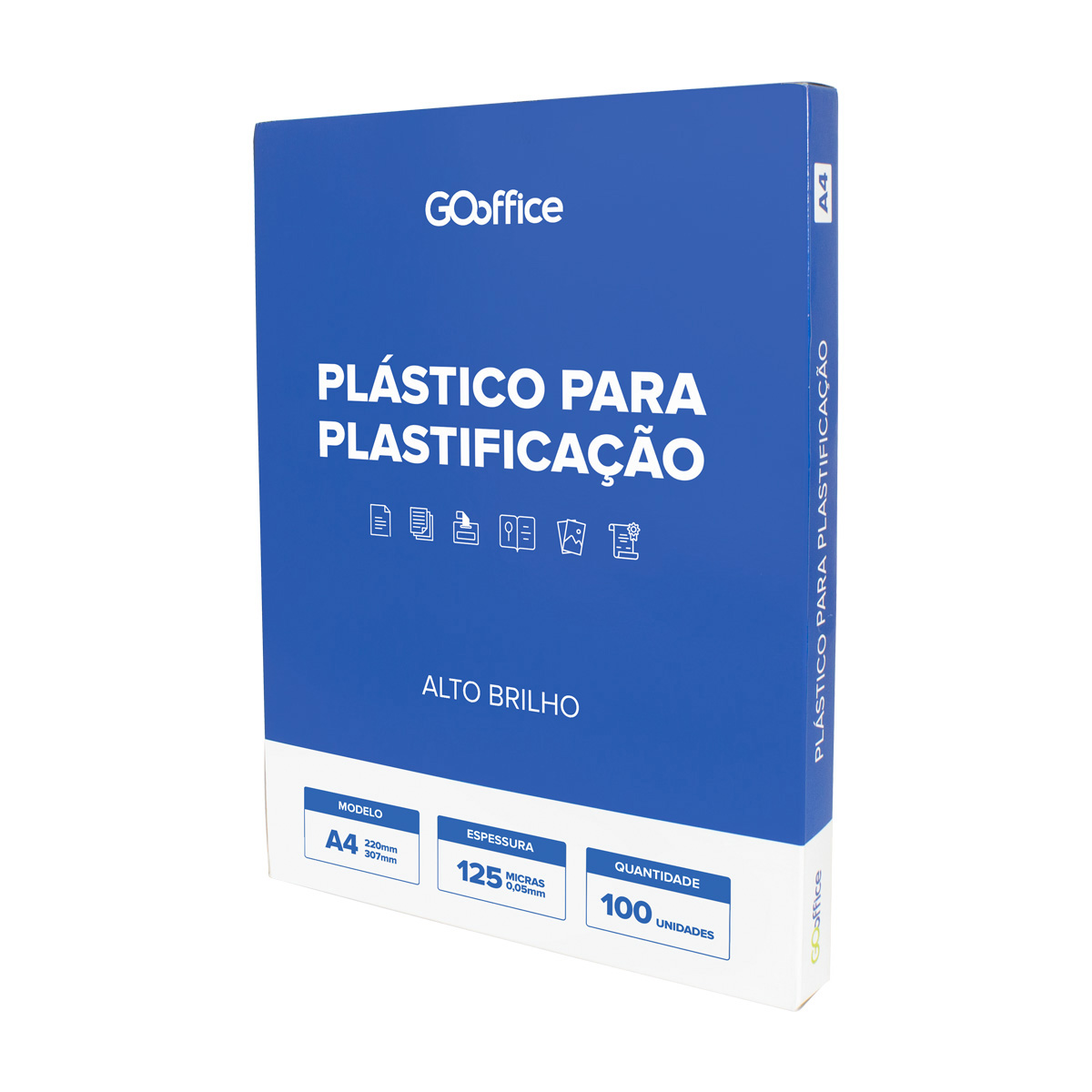 PLASTICO PARA PLASTIFICACAO GO OFFICE A4 220X307MM PCT 100UN