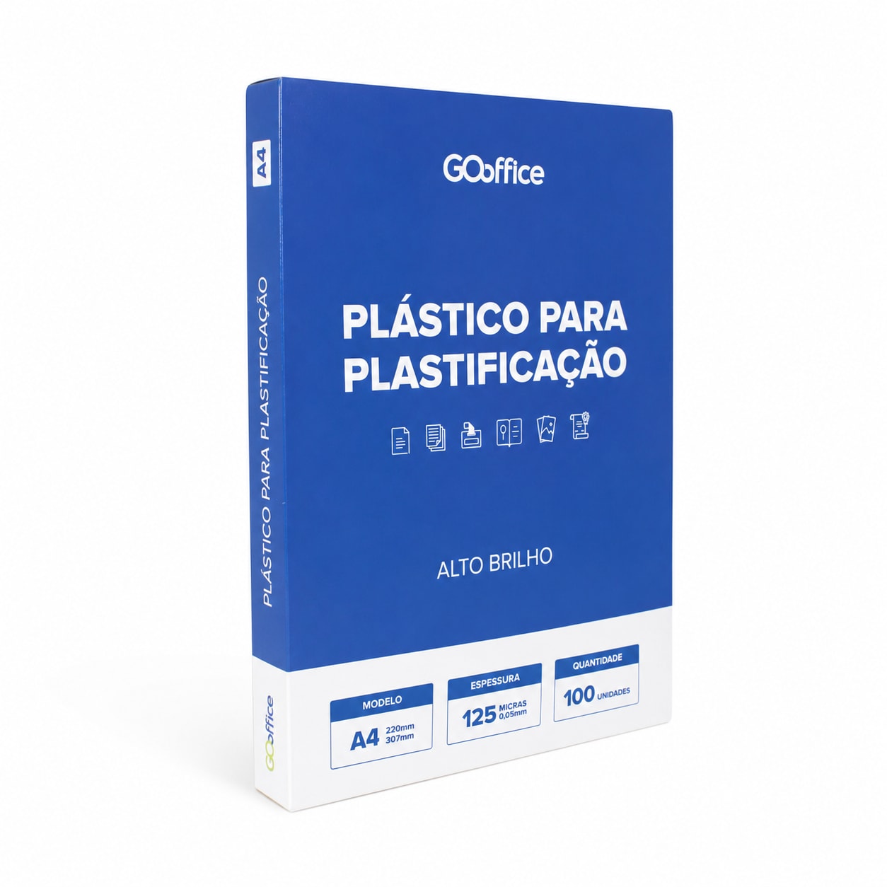 PLASTICO PARA PLASTIFICACAO GO OFFICE A4 220X307MM PCT 100UN