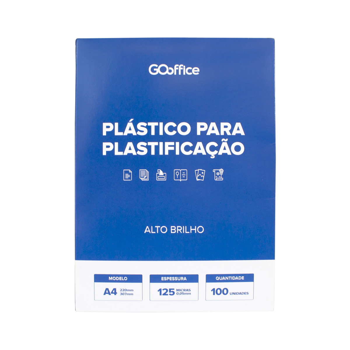PLASTICO PARA PLASTIFICACAO GO OFFICE A4 220X307MM PCT 100UN