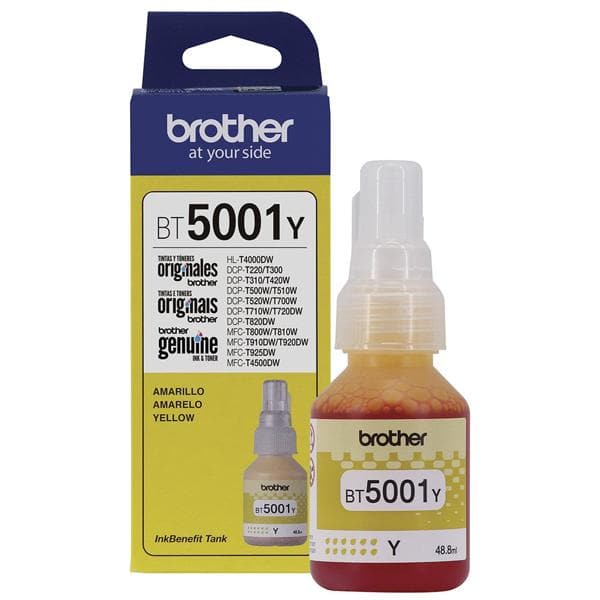 REFIL DE TINTA BROTHER BT5001 ORIGINAL AMARELO 48,8ML
