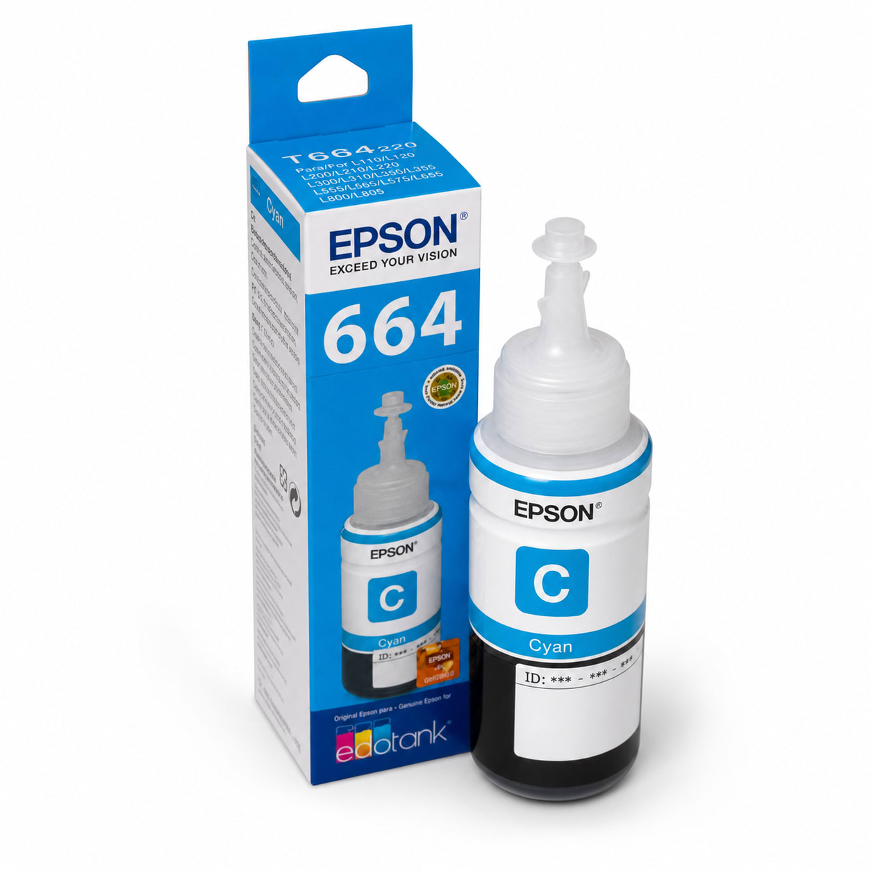 REFIL EPSON T664220 ORIGINAL AZUL 70ML