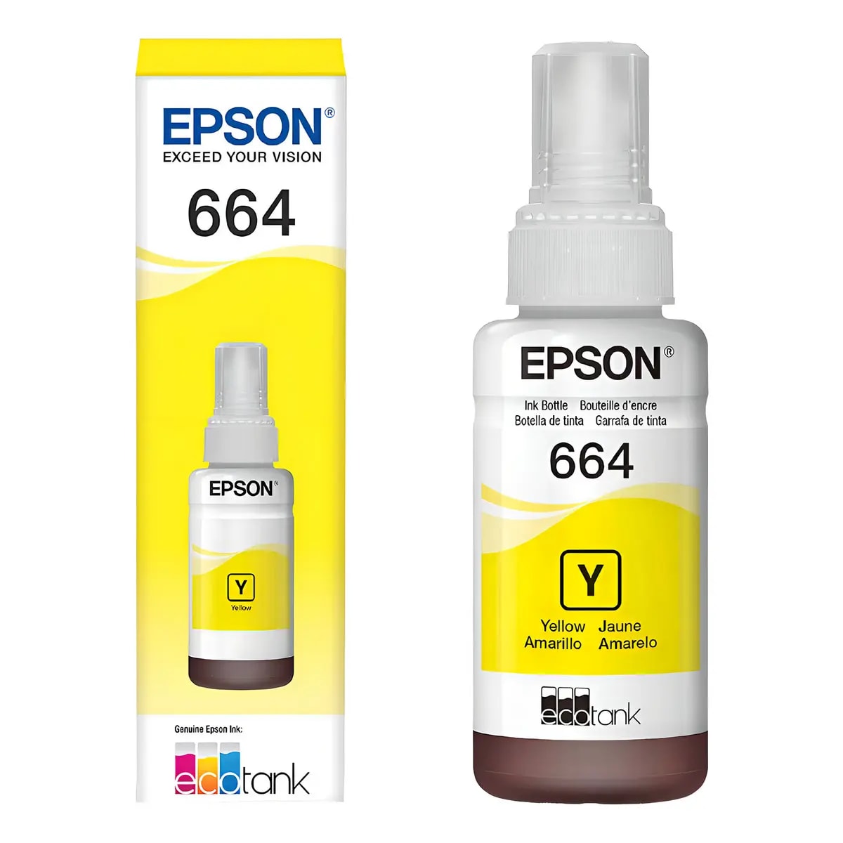 REFIL EPSON T664420 ORIGINAL AMARELO 70ML