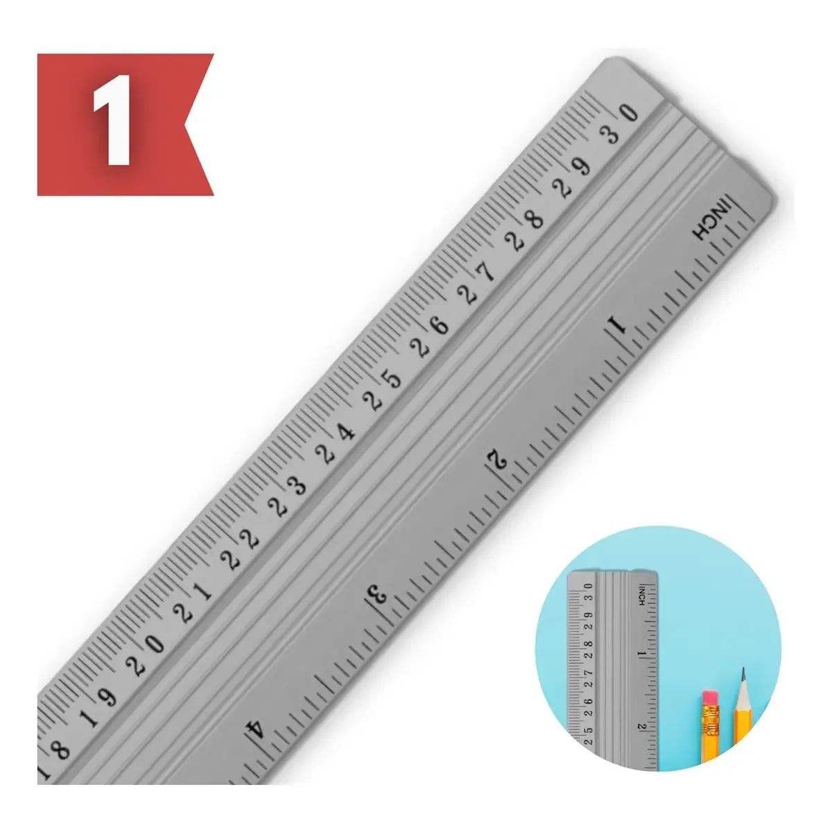 REGUA DE ALUMINIO 30 CM
