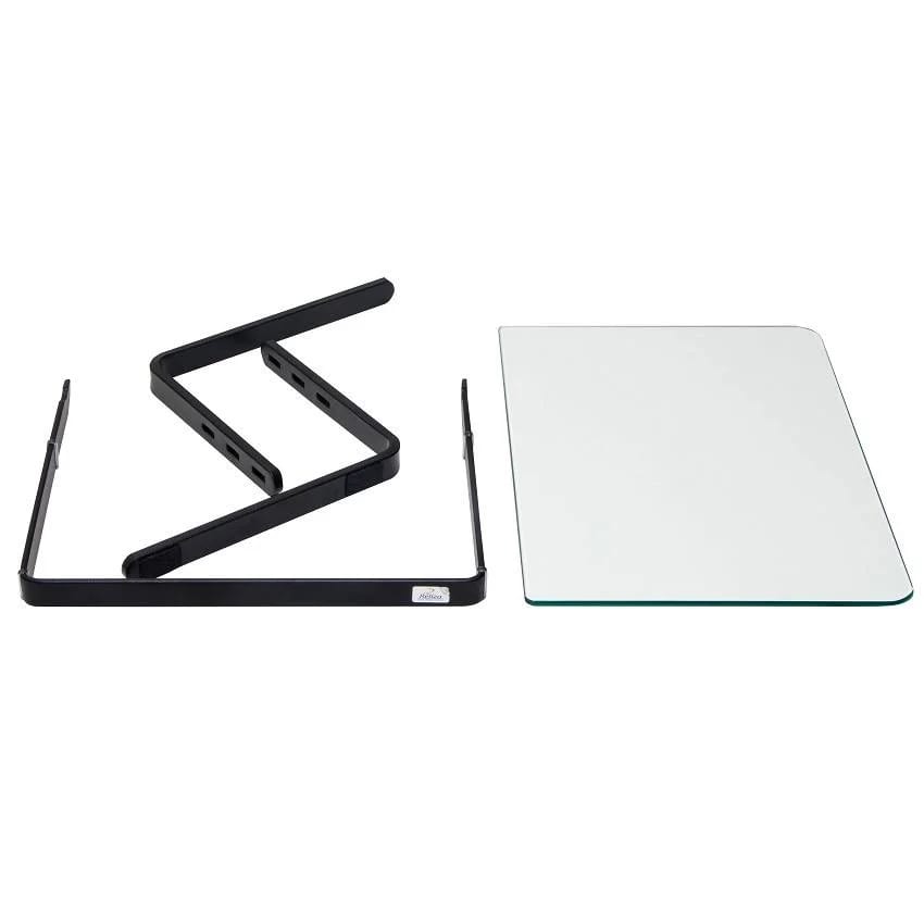 SUPORTE MONITOR RELIZA PRETO VIDRO INCOLOR