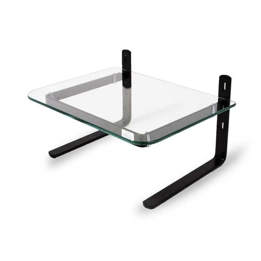SUPORTE MONITOR RELIZA PRETO VIDRO INCOLOR
