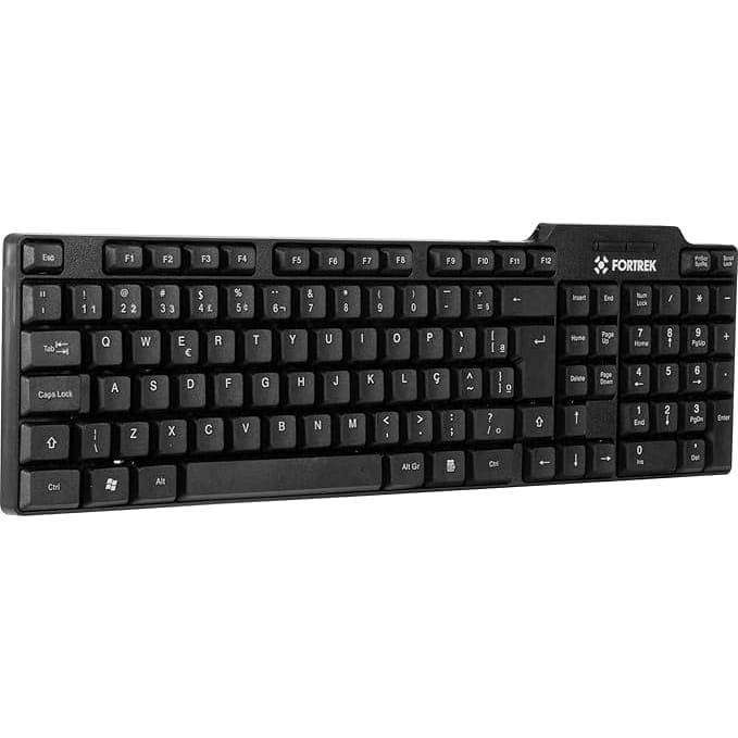 TECLADO USB BASICO ABNT2 SKL106 PRETO FORTREK
