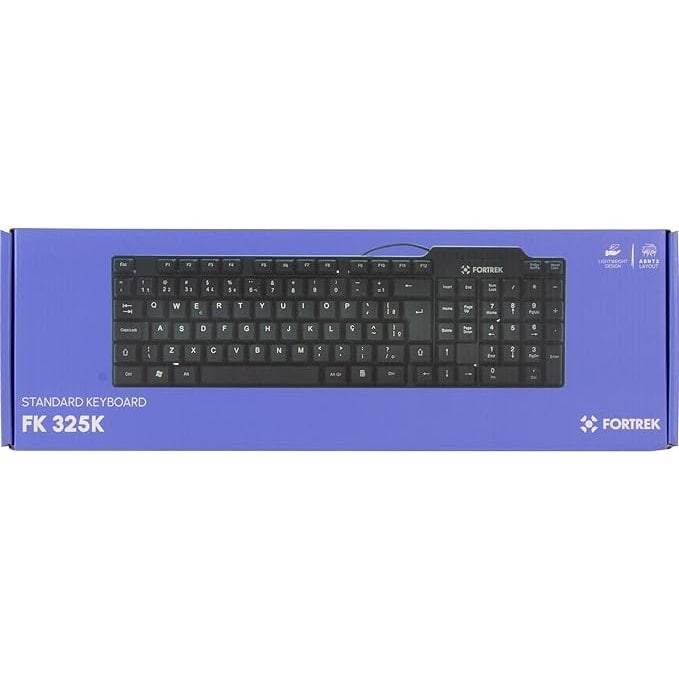 TECLADO USB BASICO ABNT2 SKL106 PRETO FORTREK