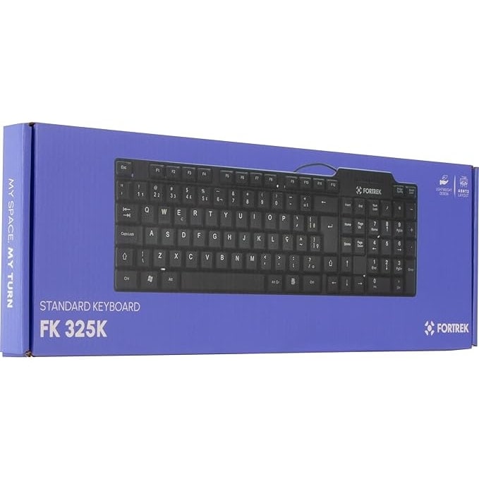 TECLADO USB BASICO ABNT2 SKL106 PRETO FORTREK