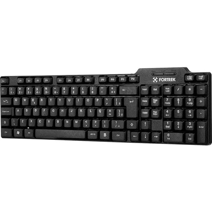 TECLADO USB BASICO ABNT2 SKL106 PRETO FORTREK