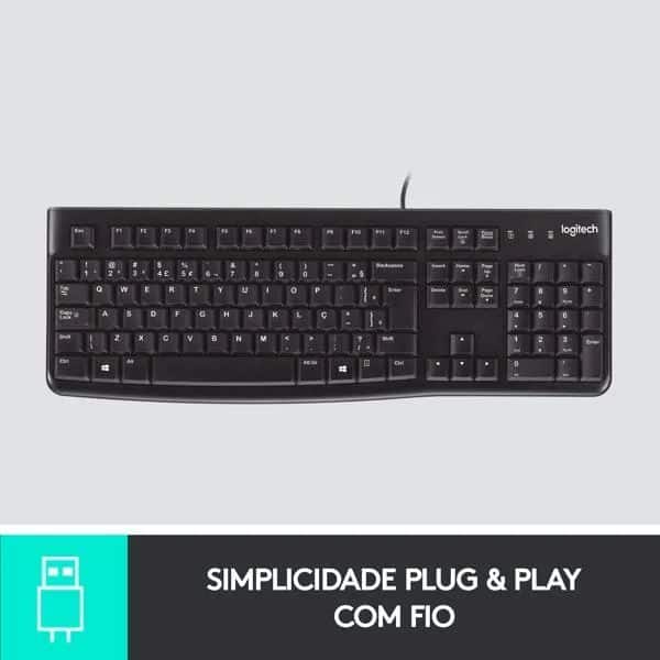 TECLADO USB LOGITECH K120 C/FIO
