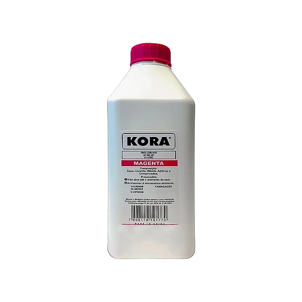 TINTA KORA VIVERA COMP HP UNIVERSAL MAGENTA 1L