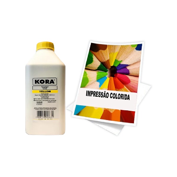 TINTA KORA VIVERA COMP HP UNIVERSAL YELLOW 1L