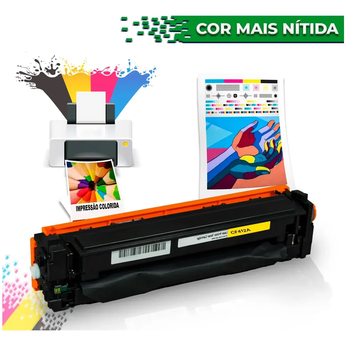 TONER COMP HP CF412A AMARELO UNIV 2,3K