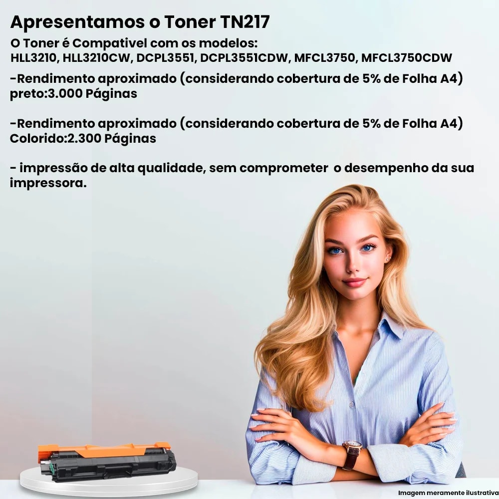 TONER COMPATIVEL BROTHER TN217 AZUL UNIV