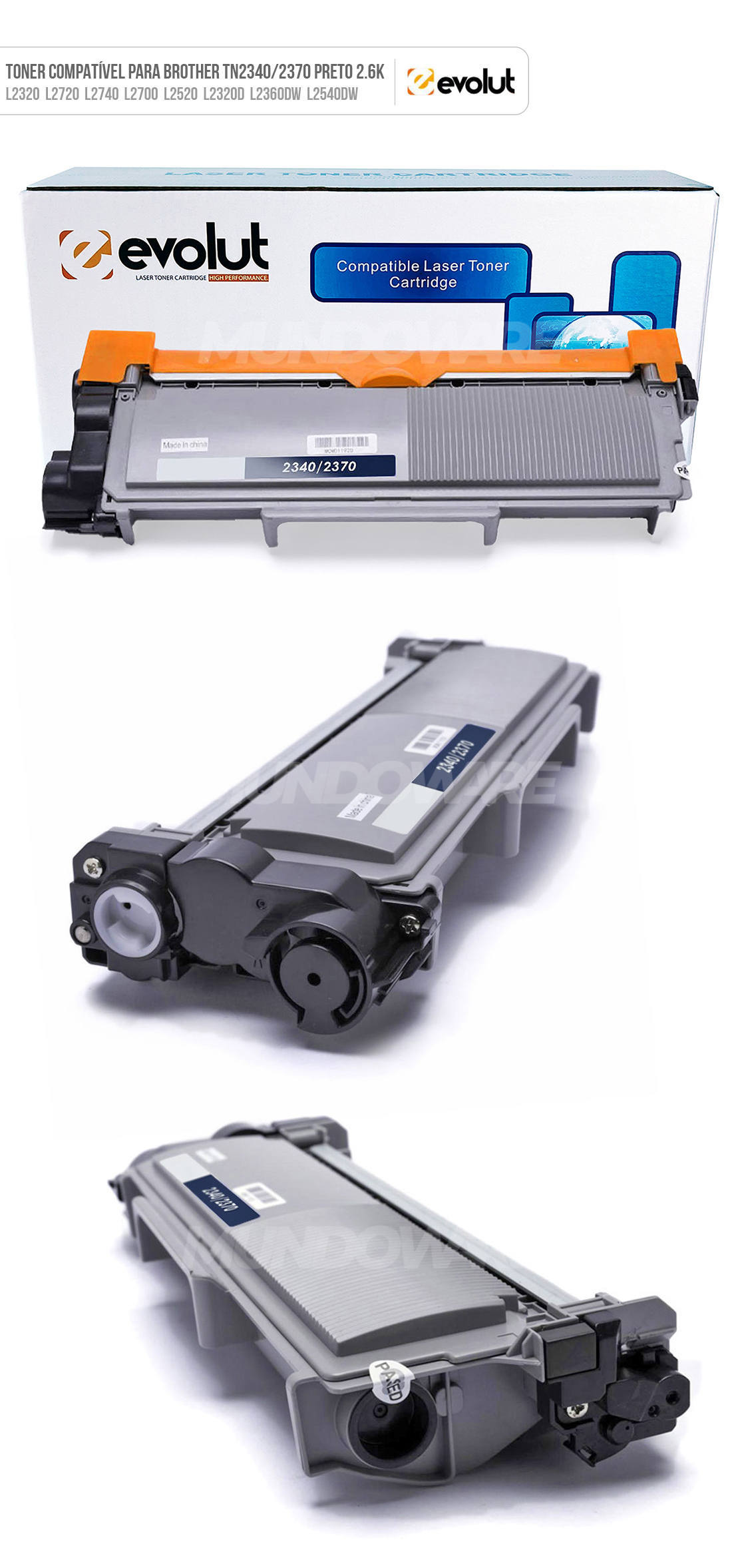 TONER COMPATIVEL BROTHER TN660/630 2340/2370 2,6K EVOLUT