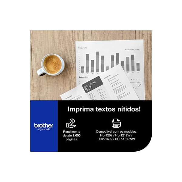 TONER ORIGINAL BROTHER TN1060BR PRETO 1K