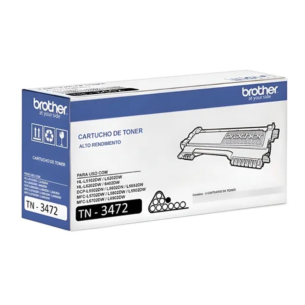 TONER ORIGINAL BROTHER TN3472SBR PRETO 12K
